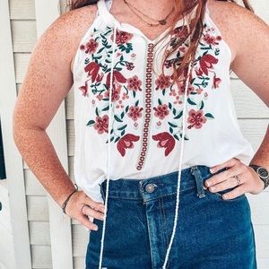 Embroidered Tank